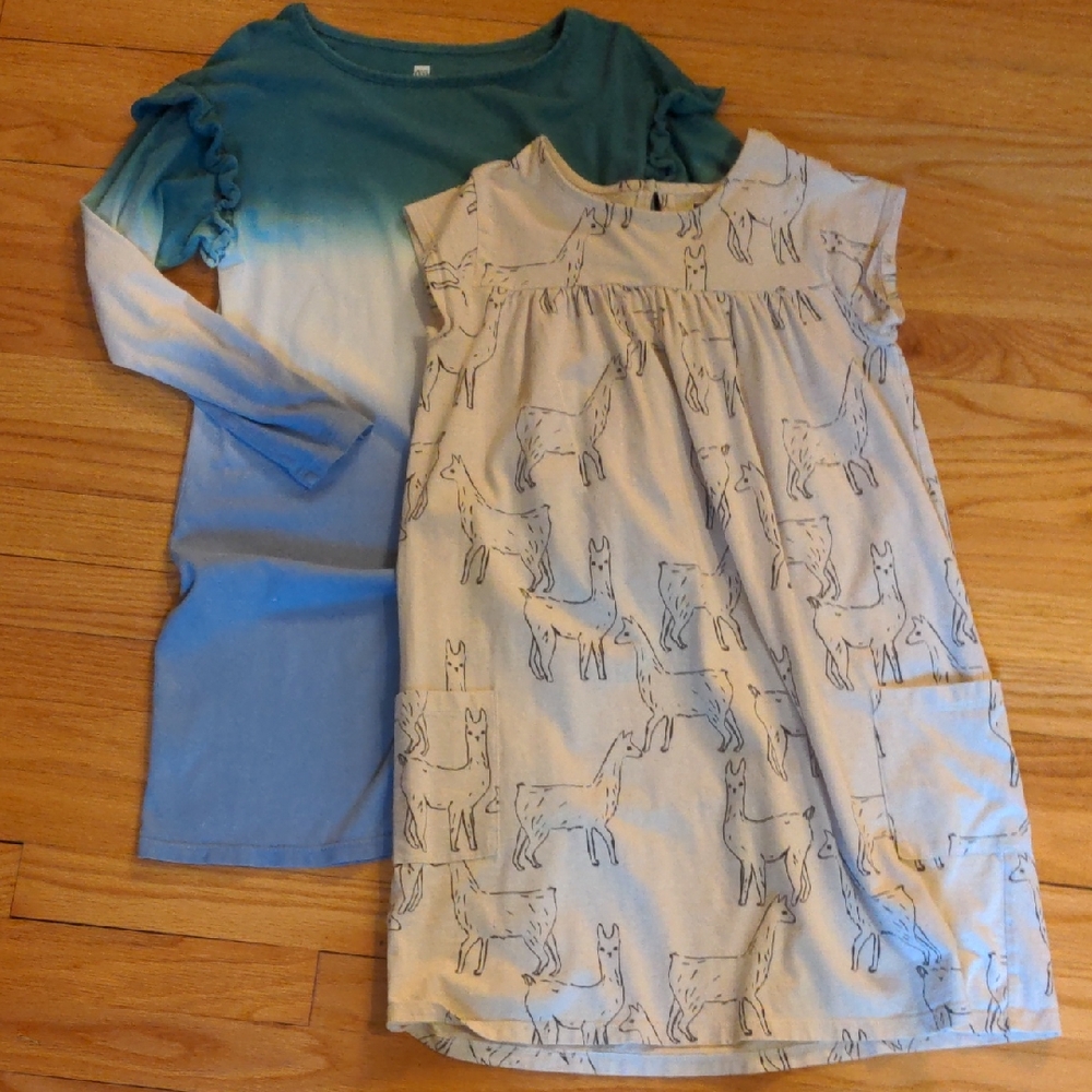 Tea Collection Blue and Cream Llama Nightgown Set